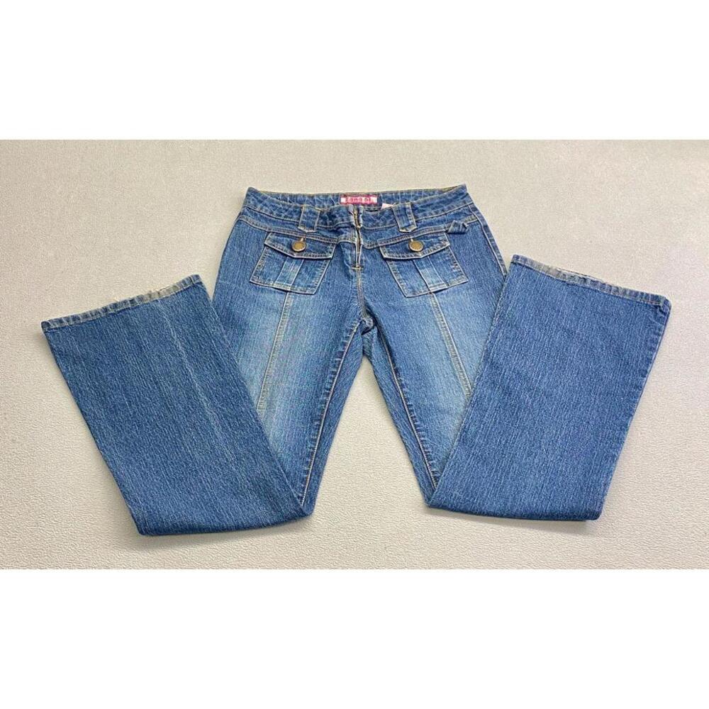 Vintage Zani Di Bluejeans Front Flap Pockets 90's Style Boho Size 9